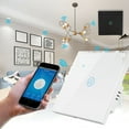 thumbnail image 2 of POINTERTECK Interrupteur à Variateur Tactile Intelligent WiFi Contrôle de Lumière par Application pour Google Nes WiFi Panneau de Changement de Rideau Minuterie Interrupteur Mural Intelligent WiFi 433Mhz Télécommande RF, 2 of 9