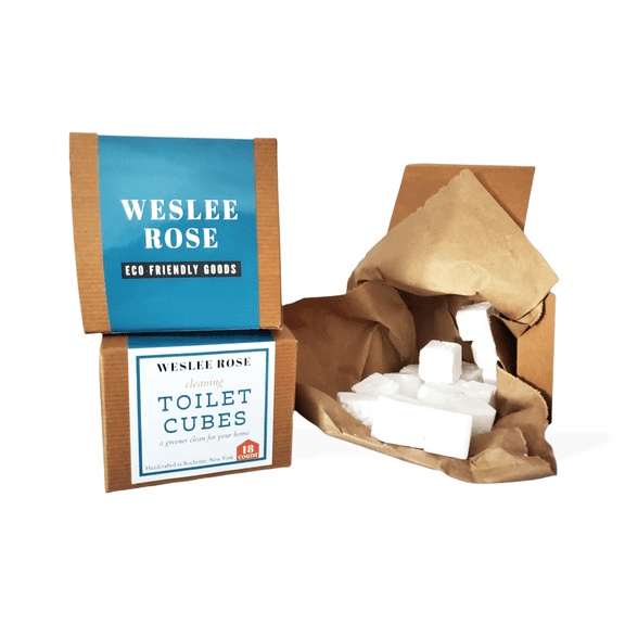 Weslee Rose Toilet Cleaning Cubes, Eco Friendly Non Toxic, 18ct Box