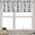 thumbnail image 3 of Ambesonne Tribal Valance & Curtain, Pattern Animal, 55"x36", Black and White, 3 of 6