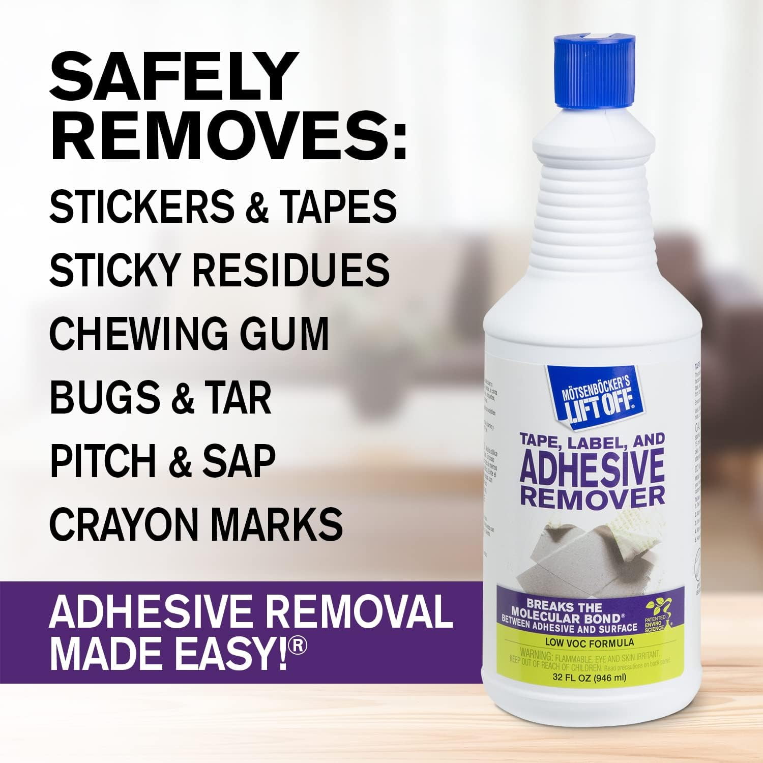 Lift Off 40703 Tape, Label, and Adhesive Remover, 32 Fl Oz, Pack of 1