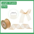 thumbnail image 2 of 3 Pcs Roll Sheer Organza Ribbon Organza Ribbon 1 Inch 10 Yard Sheer Ribbon Dull White, 2 of 7