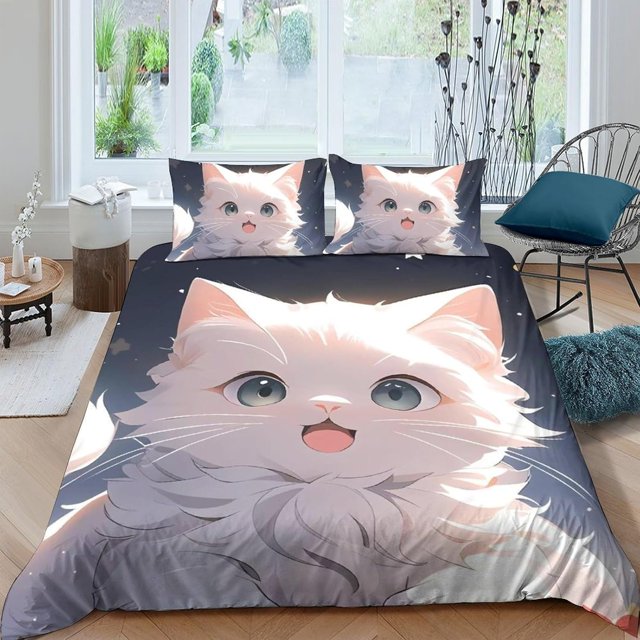 Juego de ropa de cama 3D Printedcute Animal Fundas de edredón Funda nórdica con