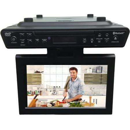 Sylvania Bluetooth Wireless Under the Counter Cabinet Kitchen LED TV/DVD (Best Under Cabinet Tv)