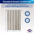 thumbnail image 3 of Clorox Solid Waterproof Fabric Shower Curtain, Standard Size, Tan, 72" x 72", 3 of 12