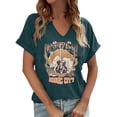 thumbnail image 2 of Womens Short Sleeve Tops Casual Printed Crew Neck T Shirt Summer Tops XL, 2 of 4