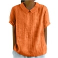 thumbnail image 1 of Zpanxa Blouse Chandail pour Femme Décontractée Mode Manches Courtes Col Rond Haut Confortable, 1 of 6