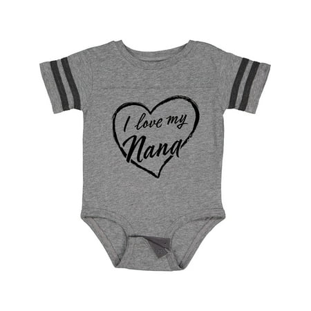 

Inktastic I Love My Nana in Black Chalk Heart Gift Baby Boy or Baby Girl Bodysuit