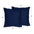 thumbnail image 4 of Exlonjet 2-Piece Solid Navy Blue Decorative Accent Throw Pillows for Navy and Gray Stripe Collection, 4 of 4