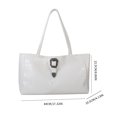 thumbnail image 2 of Bolso de hombro con patrón de piedra para mujer Bolso de mano de gran capacidad de cuero PU (Caqui), 2 of 3