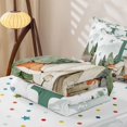 thumbnail image 5 of catabedysis Happy Camping Letter Print Zipper Twin Comforter Sets with Fitted Sheet and 2 Pillowcases,Travel Adventure Camper Zipper Bedding Set For Boy,Polkadot Reversible,4-Piece, 5 of 7