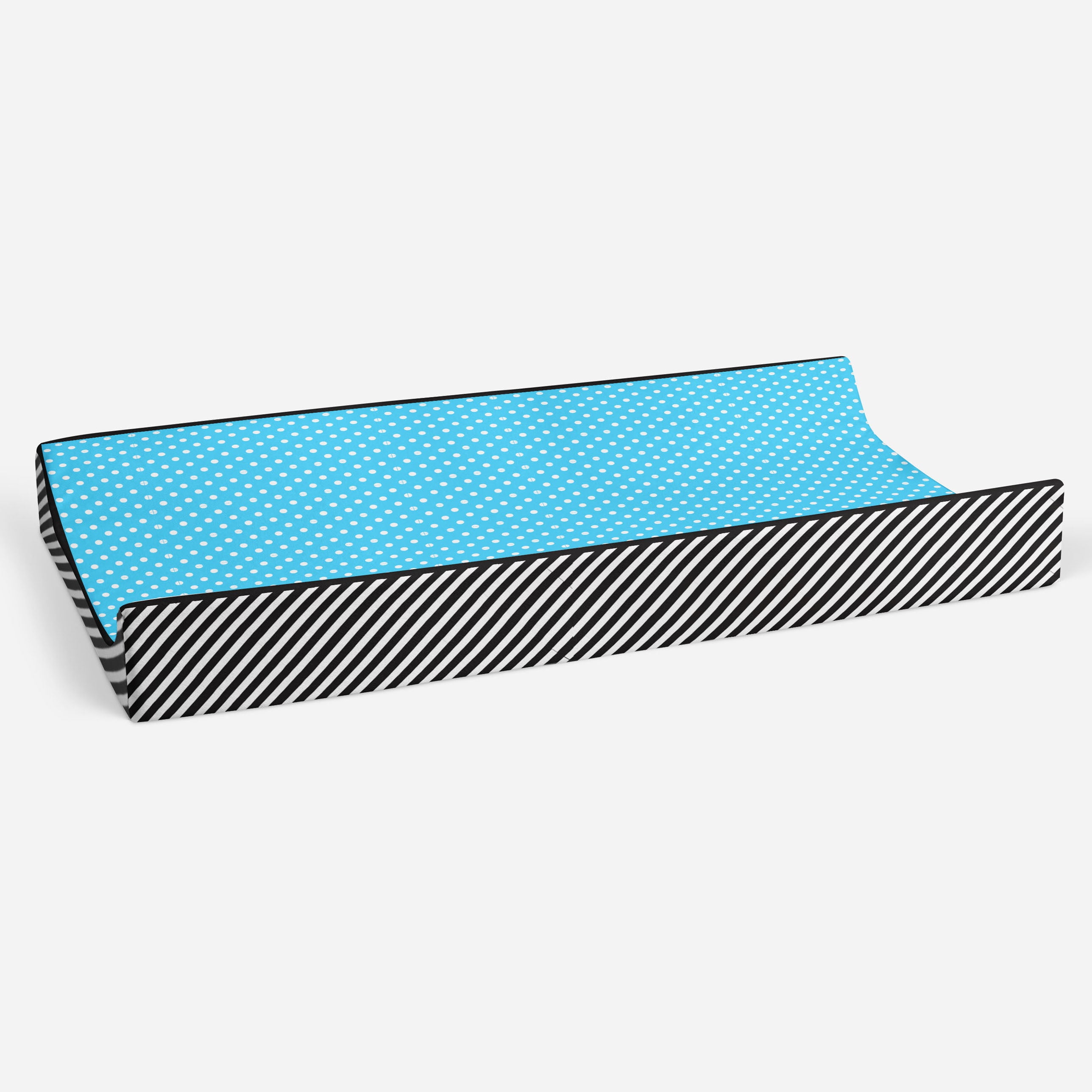 Bacati - Love Aztec Black/Aqua Neutral Quilted Changing Pad Cover