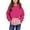 Hot Pink, variant on CYRBOKO Girls Hooddies, Comfy Autumn Casual School Pullover with Long Sleeve Dark Gray Size 13-14 T