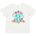 thumbnail image 3 of Inktastic Cute Baby Elephant with Flowers Boys or Girls Baby T-Shirt, 3 of 5