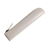 Small Pencil Box Pencil Case Imitation Leather Pencil Case Cute Thin and Slim Fashionable and Lightweight Pen Bag White