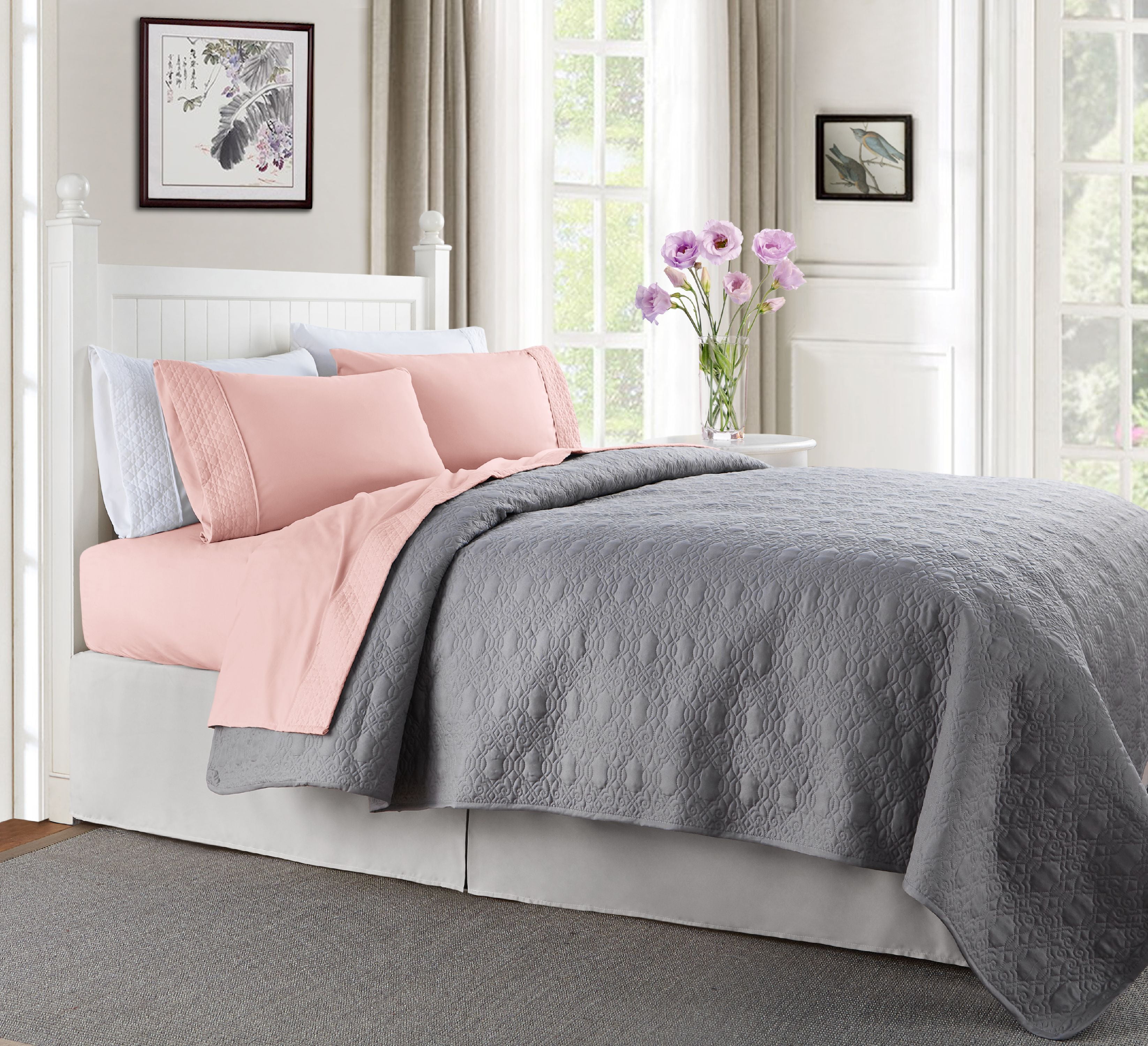 Modern Luxurious Bed Sheet Set Soft Double Brushed Microfiber Extra