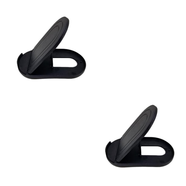Sidaley Soporte para teléfono de escritorio Soporte móvil universal para teléfono celular Tableta Triángulo de plástico Soporte para teléfono Negro 2piezas