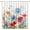 Blue - Orange, variant on Forest Waterfall Shower Curtain – Green Nature Tropical Rainforest Landscape – Trees, Jungle Stones, Plants, Sunshine – Summer Season Fabric Decor with Hooks – Transform Your Bathroom into a Lush