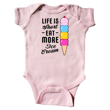 

Inktastic Life is Short Eat More Ice Cream Gift Baby Boy or Baby Girl Bodysuit