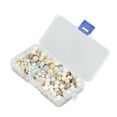 thumbnail image 2 of Perles de Pierre Naturelle, Perles de Pierre Naturelle Rondes Portables pour Boucles d'Oreilles pour la Fabrication de Bijoux, 2 of 8