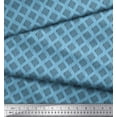 thumbnail image 3 of Soimoi Blue Cotton Voile Fabric Diamond & Stripe Fabric Prints By Yard 42 Inch Wide, 3 of 3