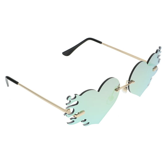 COMPUKAS Heart Shaped Clip Sunglasses Fashion Accessory Minimalist Glasses for Men and Women Pink