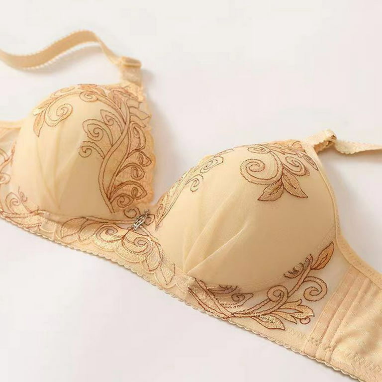 Hesxuno Woman's Comfortable Lace Breathable Bra Underwear No Rims 