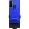 thumbnail image 4 of Compatible for TCL 30 XE 5G Case with Holster Belt Clip Hybrid Shockproof Protective Phone Cover with Kickstand - Blue, 4 of 5