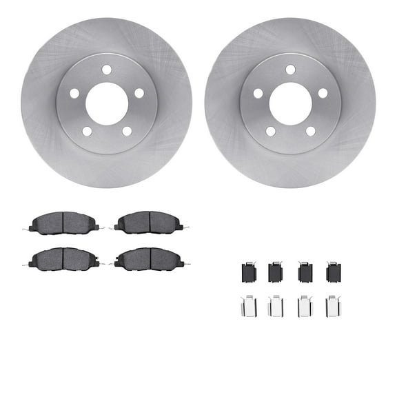 Dynamic Friction Company Front Brake Rotors with 5000 Advanced Brake Pads includes Hardware 6512-99035