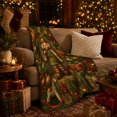 thumbnail image 3 of Nostalgic Christmas Elf Toy Workshop, Festive Holiday Scene, Warm Flannel Blanket for Living Room and Family Room, Art Lovers Christmas Gift, Festive Home Decor, 3 of 9