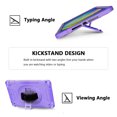 thumbnail image 3 of for iPad 9th/8th/7th Gen, Rugged Shockproof Case for iPad 10.2 2021/2020/2019 with Pencil Holder, 360 Rotating Hand Strap & Stand, Shoulder Strap, TPU PC 3 Layers Multi-Functional Cover - Purple, 3 of 9