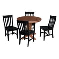 thumbnail image 5 of International Concepts 36" Round Solid Wood Extension Table with 4 Dining Chairs, 5 of 5