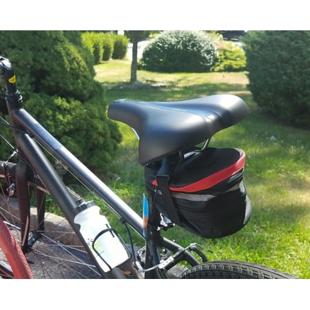 Dependable Industries Medium Size Vinyl Clutch Bike Saddle Bag Bicycle Bag Storage Cycling Expandable Zippered price history on PriceWatchPro