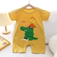 thumbnail image 2 of Sopiago Baby Boys Girls Romper One-Piece Beach Outfit Summer Clothes 0-24 Months Newborn Romper Baby Boy Yellow,6-9 Months, 2 of 4