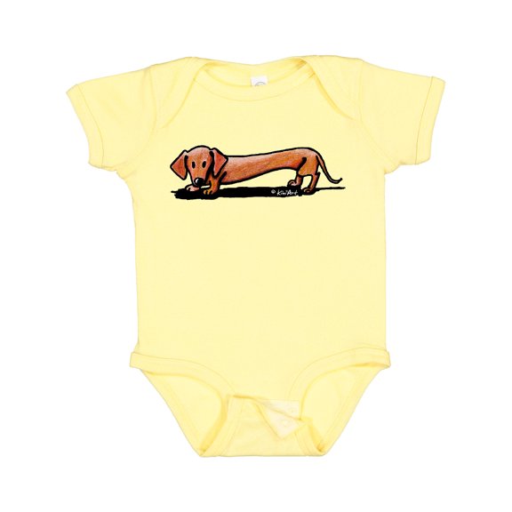 Inktastic Little Red Doxie Boys or Girls Baby Bodysuit