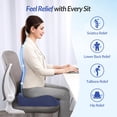 thumbnail image 4 of Cojín de asiento ZIKEE Pioneer, espuma viscoelástica ergonómica, 46 x 41 x 6 cm, 4 of 6