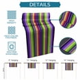 thumbnail image 6 of Mexican Style Table Runner - 36 Inch Long Colorful Mexico Stripes Purple Green Cotton and Linen Blended Dress Scarves Farmhouse Table Runner for Kitchen Dining, Coffee Table, 13" x 36", 6 of 8
