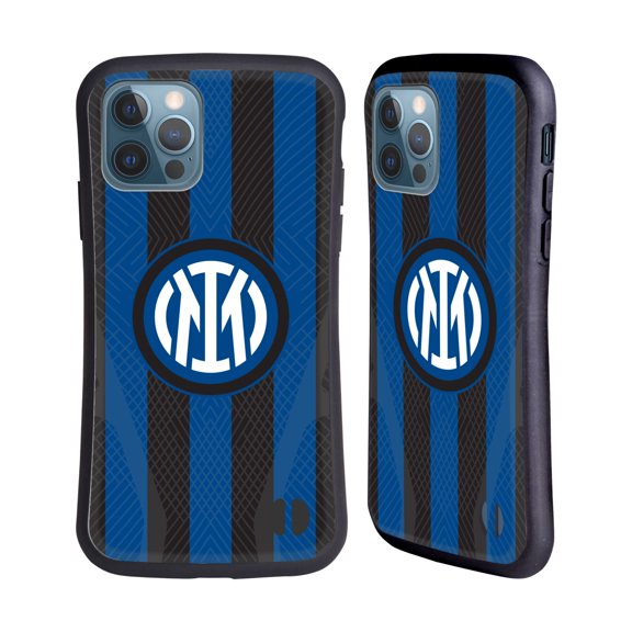 Head Case Designs Officially Licensed Inter Milan 2022/23 Crest Kit Home Hybrid Case Compatible with Apple iPhone 12 / iPhone 12 Pro