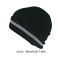 thumbnail image 4 of Skull Caps for Men Reflective Liner Solid Color Winter Beanie Warm Multifunction Windproof Coldness Protection Casual Cycling Black, 4 of 6