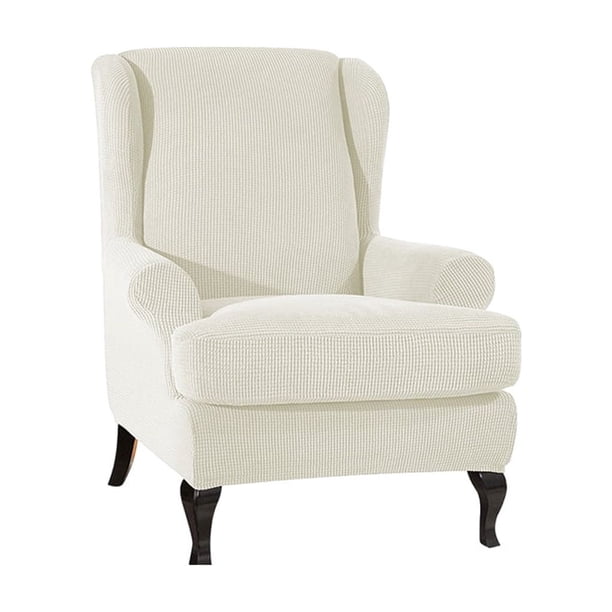 Naiovety 2 fundas de cojín transpirables y fáciles de limpiar para mayor comodidad, funda elástica para sofá, funda para sillón Decoración del hogar blanco