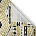 thumbnail image 3 of Ambesonne Yellow and Black Kitchen Curtains, Zig Zag Lines, 55"x45", Yellow Black and White, 3 of 3