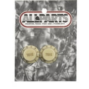 Allparts PK-0153 Set of 2 Plastic Tone Knobs for Stratocaster, Vintage Cream