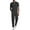 BLACK, variant on BUYJYA 2 Pieces Men's Sweatsuit Casual Quarter Zip Shirt and Pants Set for Beach Walks Tennis Golf Jogging
