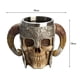 thumbnail image 2 of Taza de cerveza con forma de calavera de doble asa de 550 ml, taza de cuerno para beber de agua de c Abanopi Copa de cuerno, 2 of 7