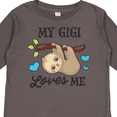 thumbnail image 4 of Inktastic My Gigi Loves Me with Sloth and Hearts Boys or Girls Long Sleeve Toddler T-Shirt, 4 of 5