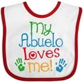thumbnail image 3 of Inktastic My Abuelo Loves Me Boys or Girls Baby Bib, 3 of 4