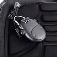 thumbnail image 4 of Coded Lock Wire Adjustable Alloy Travel Padlock for Luggage Helmet Backpacks Baby Strollers Bicycle Suitcases Portable Mini Anti-Theft 3 Digit Security Retractable Combination (Black), 4 of 8