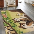 thumbnail image 2 of Cute Cats Area Rugs 4'x6', Washable Small Throw Rugs for Office Bathroom, Japanese Owls Animals Country Leaves Vintage Indoor Outdoor Rug Non-Slip Low Pile Carpet Runner Reversible Floor Mats, 2 of 8