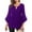 Purples, variant on Sparkly Tops for Women, Dressy Soft Ruffle 3/4 Sleeve Blouses, Glitte Evening Shirts