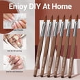 thumbnail image 3 of Modelones Acrylic Nail Brush Bristles Oval Crimped Shaped Sturdy Wooden Handle Acrylic Powder Nail Art Brush Professional Manicure Pedicure (Size 8#), 3 of 8