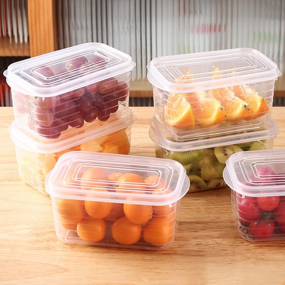 Food Grade Freezer Storage Box With Dividers, Airtight Leak-Proof Organizer for Meat Fruit Vegetables, Stackable Clear Container for Fridge Kitchen